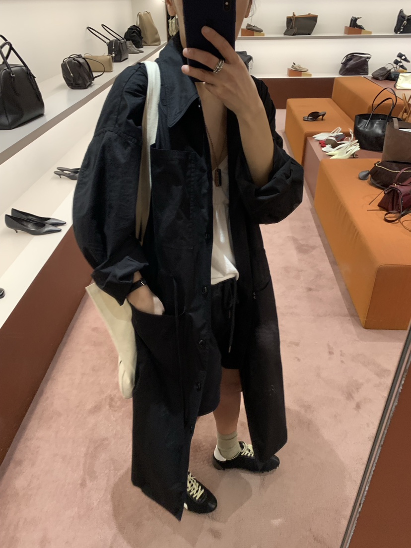 ROMANTICIZE韓國代購女士新品時尚職業熱賣長款風衣柔軟棉質ROMANTICIZE長款風衣