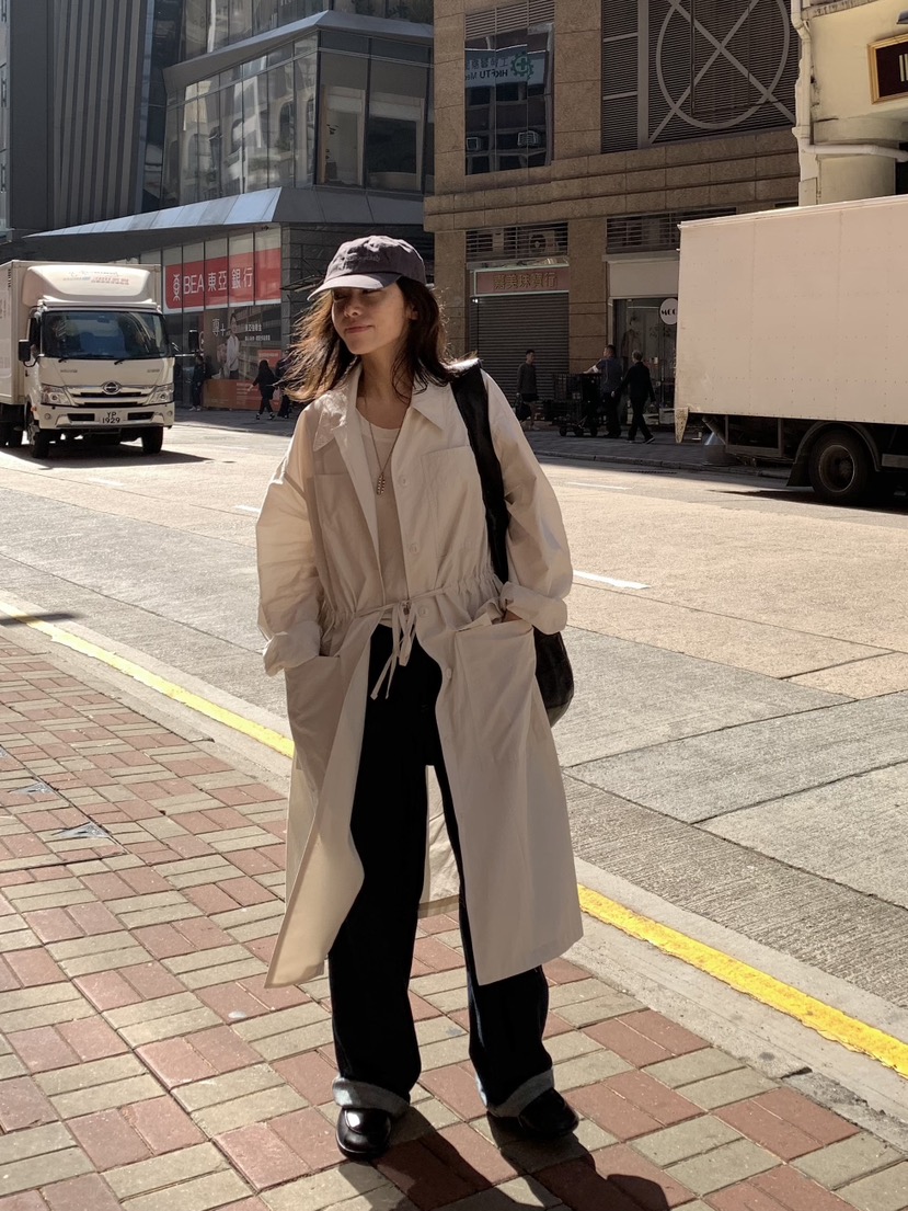 ROMANTICIZE韓國代購女士新品時尚職業熱賣長款風衣柔軟棉質ROMANTICIZE長款風衣