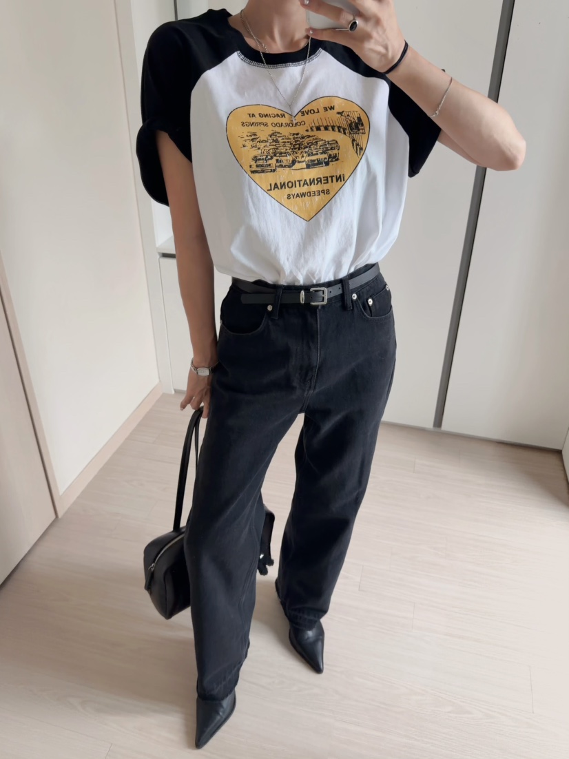 MORAN/MOSCO/SUGAR CASE韓國東大門直郵女裝新款推薦T恤插肩袖MORAN/MOSCO/SUGAR CASET恤