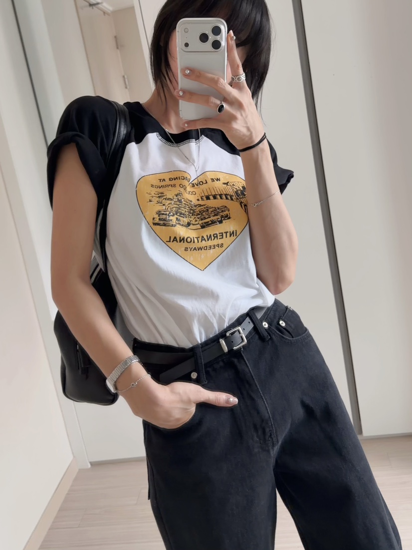 MORAN/MOSCO/SUGAR CASE韓國東大門直郵女裝新款推薦T恤插肩袖MORAN/MOSCO/SUGAR CASET恤