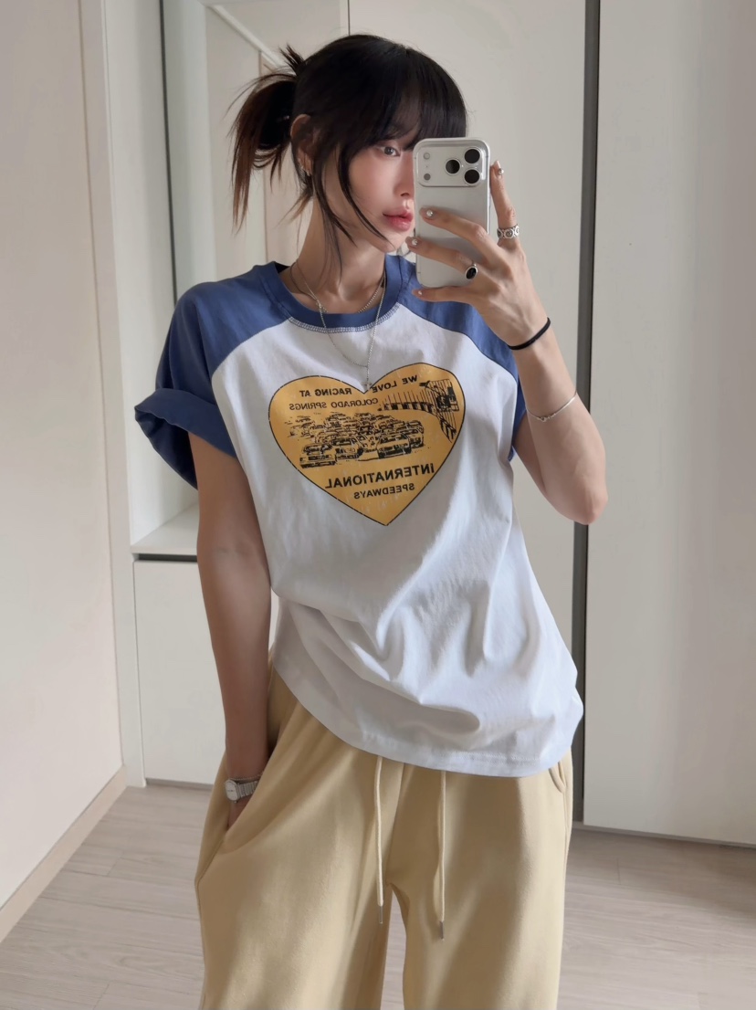 MORAN/MOSCO/SUGAR CASE韓國東大門直郵女裝新款推薦T恤插肩袖MORAN/MOSCO/SUGAR CASET恤