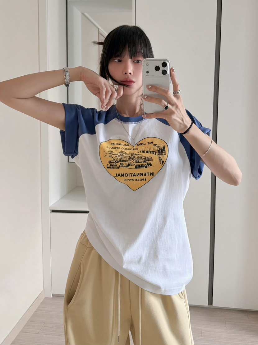 MORAN/MOSCO/SUGAR CASE韓國東大門直郵女裝新款推薦T恤插肩袖MORAN/MOSCO/SUGAR CASET恤