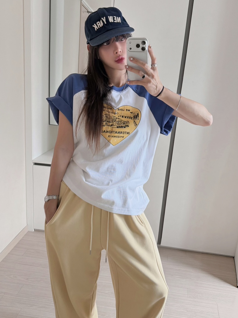 MORAN/MOSCO/SUGAR CASE韓國東大門直郵女裝新款推薦T恤插肩袖MORAN/MOSCO/SUGAR CASET恤