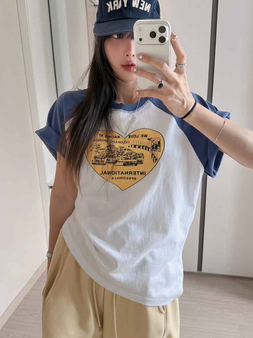 MORAN/MOSCO/SUGAR CASE韓國東大門直郵女裝新款推薦T恤插肩袖MORAN/MOSCO/SUGAR CASET恤