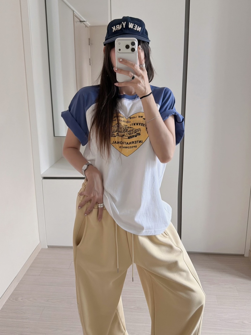 MORAN/MOSCO/SUGAR CASE韓國東大門直郵女裝新款推薦T恤插肩袖MORAN/MOSCO/SUGAR CASET恤