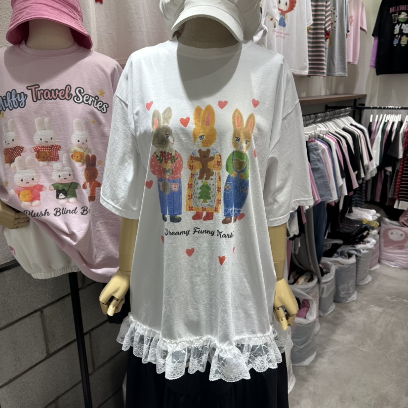 EVE韓國直郵實拍女士新品人氣熱賣時尚推薦26春夏T恤兔子EVET恤圖色1