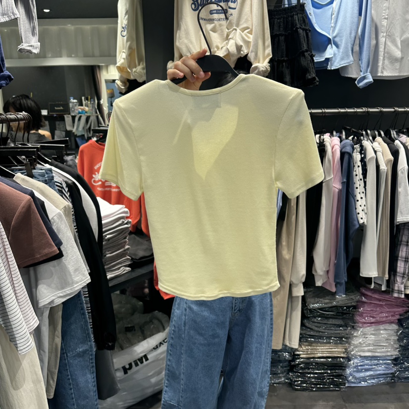 STAR-L韓國直郵實拍女裝新款人氣職業26春夏T恤不含內搭STAR-LT恤