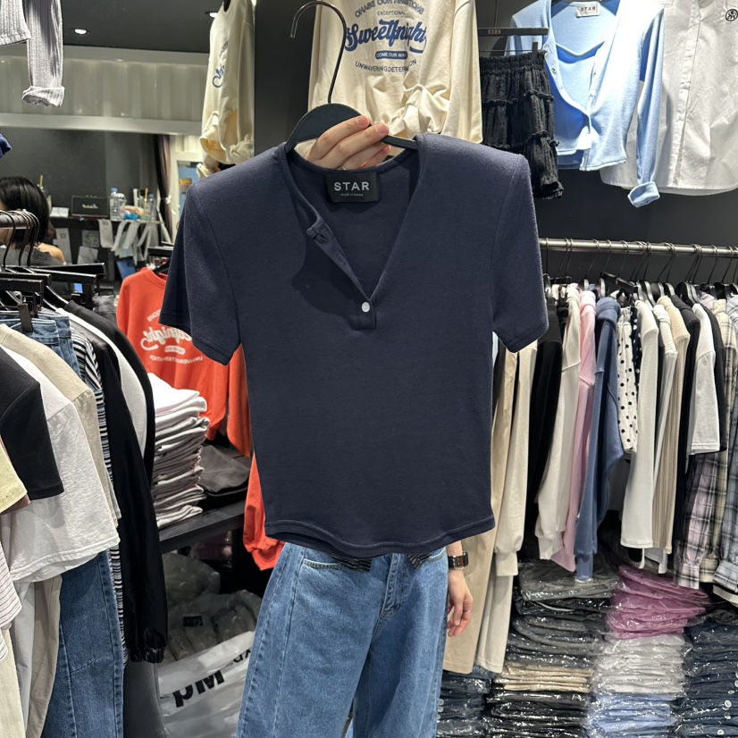 STAR-L韓國直郵實拍女裝新款人氣職業26春夏T恤不含內搭STAR-LT恤圖色3