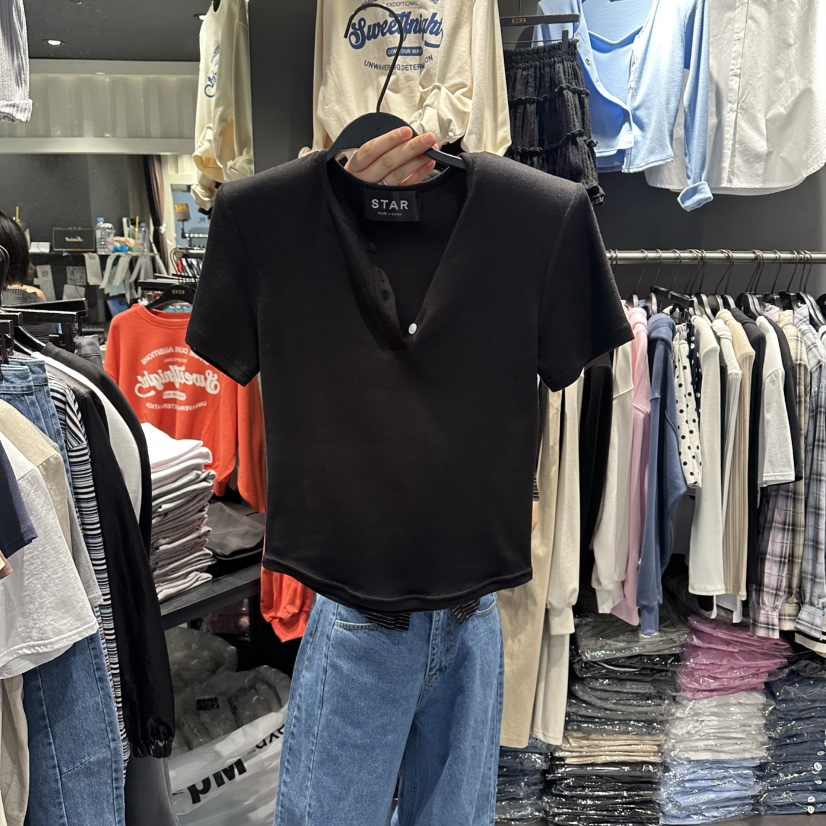 STAR-L韓國直郵實拍女裝新款人氣職業26春夏T恤不含內搭STAR-LT恤圖色4