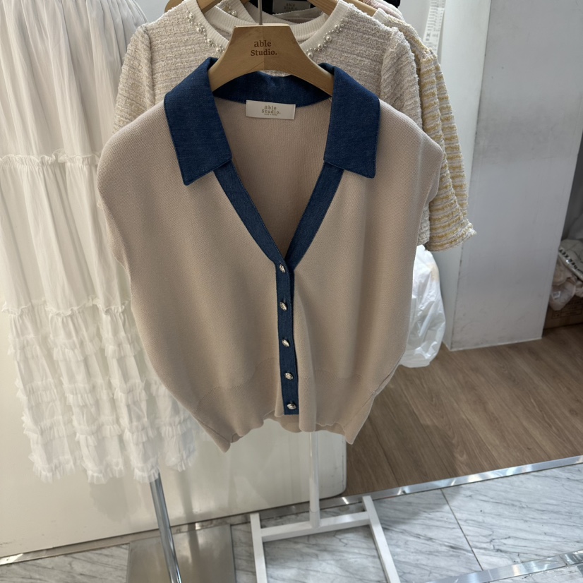 ABLESTUDIO韓國東大門代購女士新品休閑熱賣人氣26春夏馬甲ABLESTUDIO馬甲圖色2