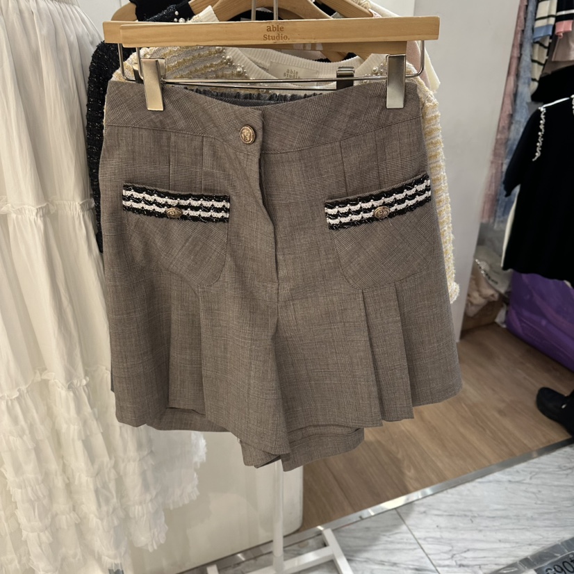 ABLESTUDIO韓國東大門代購女士新款人氣26春夏職業休閑短褲ABLESTUDIO短褲圖色1