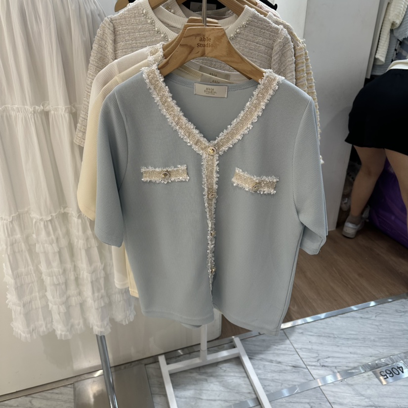 ABLESTUDIO韓國東大門直郵女士新品休閑26春夏人氣針織衫ABLESTUDIO針織衫圖色1
