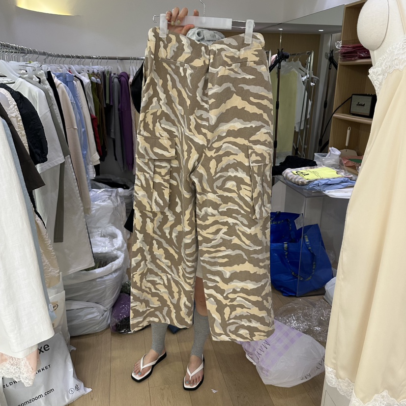 TED韓國東大門直郵女士新款推薦26春夏時尚休閑休閑褲迷彩TED休閑褲