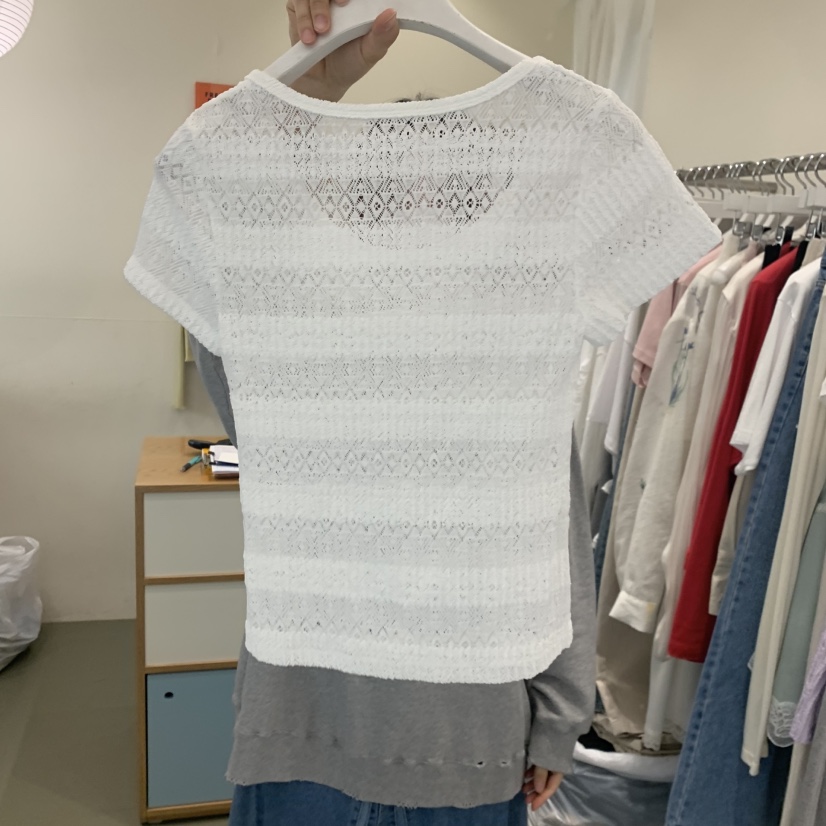 ARE韓國東大門代購女裝新品26春夏職業時尚人氣推薦熱賣T恤ARE YOU/ARET恤