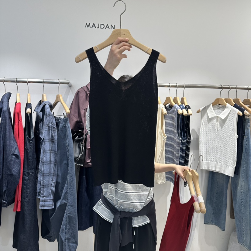 MAJDAN韓國代購女裝新款26春夏人氣職業熱賣休閑吊帶背心MAJDAN吊帶/背心圖色3