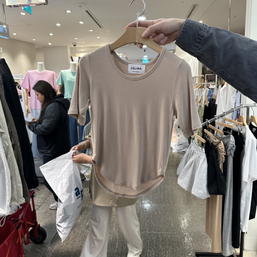 CELINA韓國直郵女裝新品職業26春夏休閑人氣推薦時尚熱賣T恤CELI_NAT恤圖色2