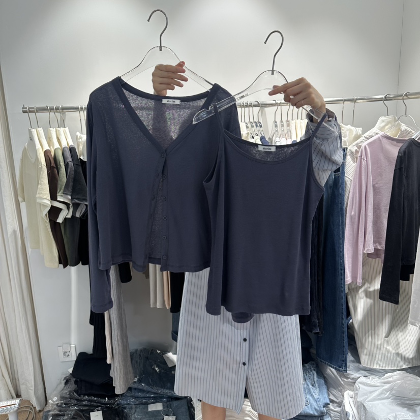 STORIES韓國東大門代購女裝新款職業人氣熱賣套裝兩件套棉布STORIES套裝圖色2