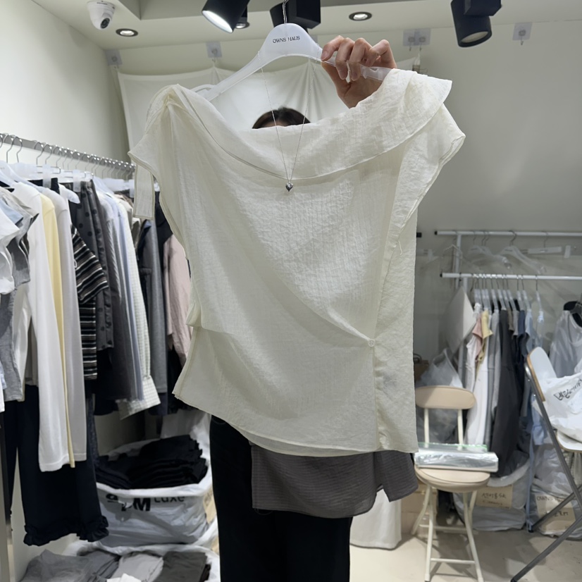 OWNS韓國直郵實拍女士新品人氣時尚熱賣職業26春夏襯衫蕾絲衫OWNS HAUS襯衫/蕾絲衫圖色1