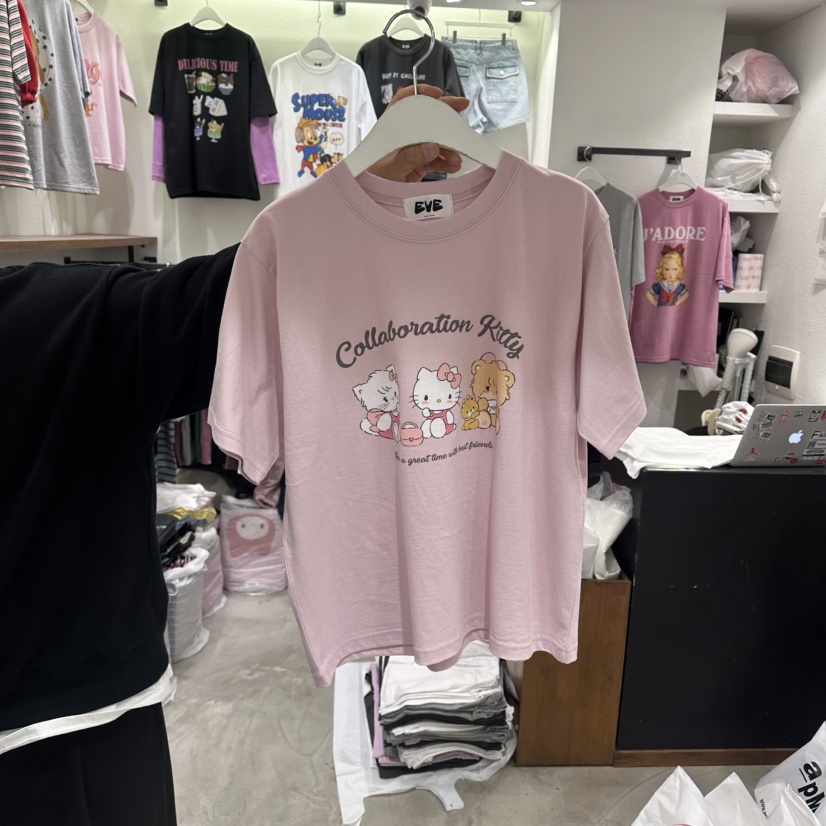 EVE韓國東大門代購女裝新款推薦休閑熱賣職業時尚26春夏T恤EVET恤圖色1