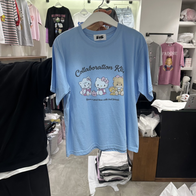 EVE韓國東大門代購女裝新款推薦休閑熱賣職業時尚26春夏T恤EVET恤圖色3