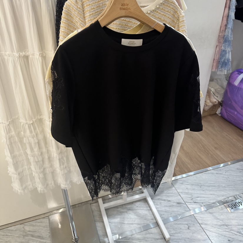 ABLESTUDIO韓國直郵實拍女士新品26春夏時尚人氣休閑職業T恤ABLESTUDIOT恤圖色3