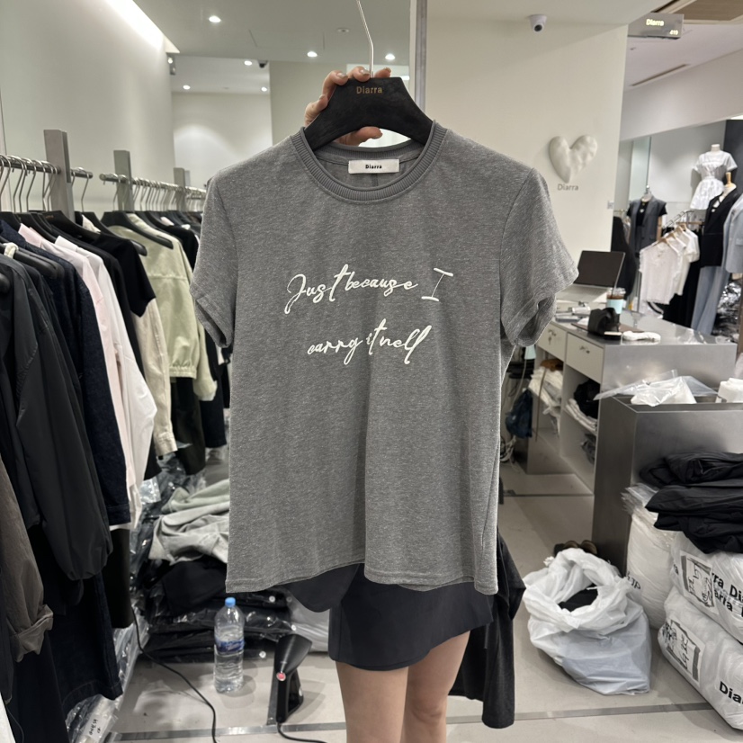 DIARRA韓國代購女裝新款休閑熱賣推薦人氣時尚職業26春夏T恤DIARRAT恤圖色1