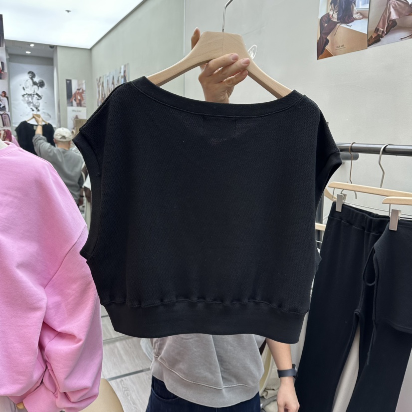 STICK WITH韓國東大門代購女裝新品時尚推薦吊帶背心華夫格STICK WITH吊帶/背心