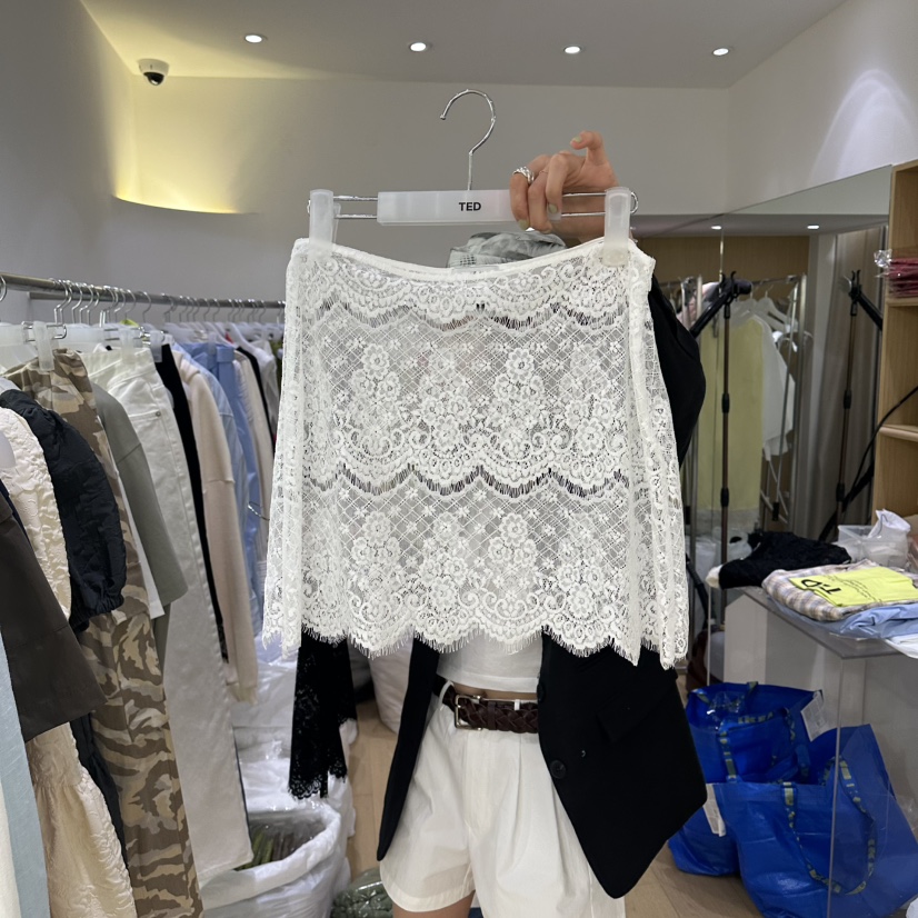 TED韓國東大門代購女裝新款時尚休閑人氣職業熱賣短裙蕾絲TED短裙圖色1