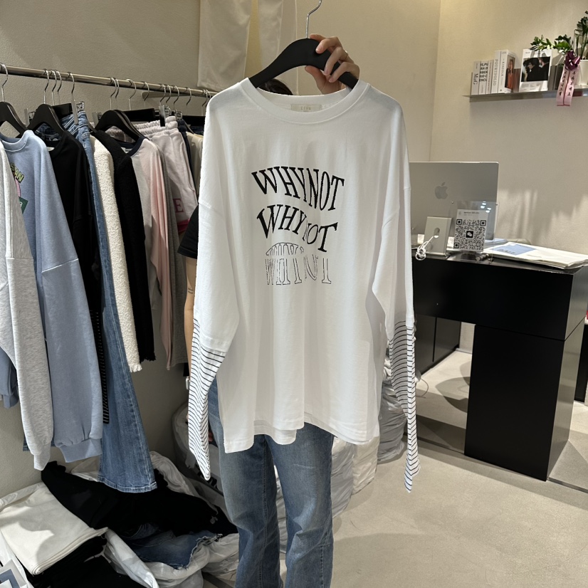 LIVU/MEMO CLASSIC韓國直郵女士新品時尚熱賣長袖T恤雙層LIVU/MEMO CLASSIC長袖T恤圖色1