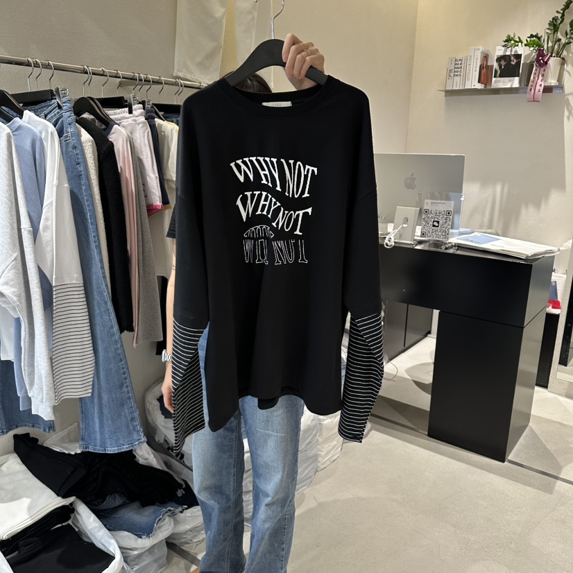 LIVU/MEMO CLASSIC韓國直郵女士新品時尚熱賣長袖T恤雙層LIVU/MEMO CLASSIC長袖T恤圖色2