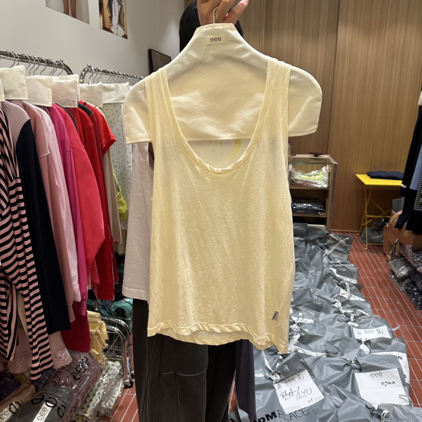 EEE韓國直郵實拍女士新款26春夏推薦時尚職業熱賣吊帶背心EEE吊帶/背心圖色3