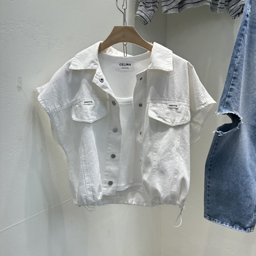 CELINA韓國直郵實拍女裝新款26春夏休閑職業熱賣人氣馬甲CELI_NA馬甲圖色1