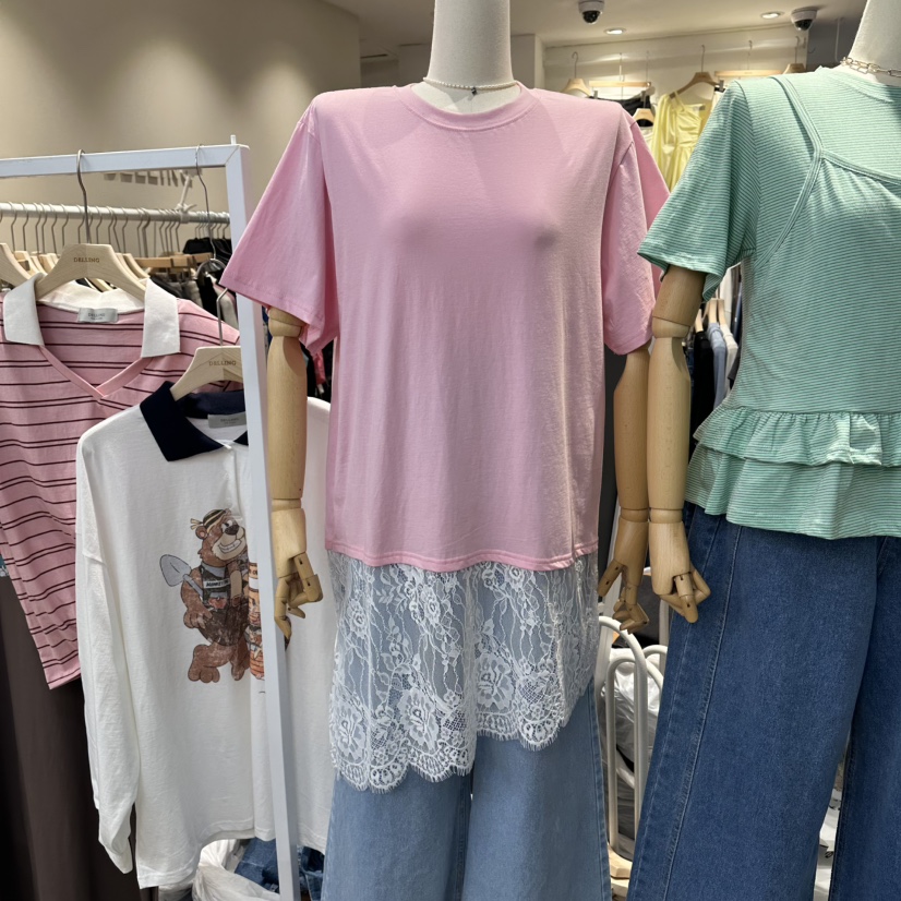 DELLING韓國直郵實拍女士新品職業時尚人氣連衣裙蕾絲長款DELLING連衣裙圖色1