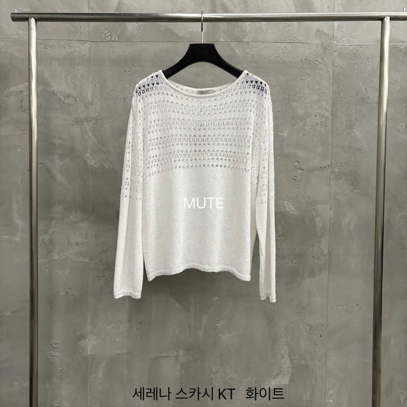 MUTE-P韓國直郵實拍女裝新款推薦26春夏熱賣職業休閑針織衫MUTE針織衫圖色1