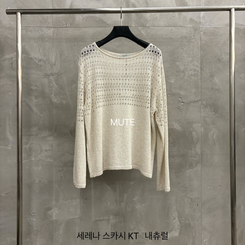 MUTE-P韓國直郵實拍女裝新款推薦26春夏熱賣職業休閑針織衫MUTE針織衫圖色2