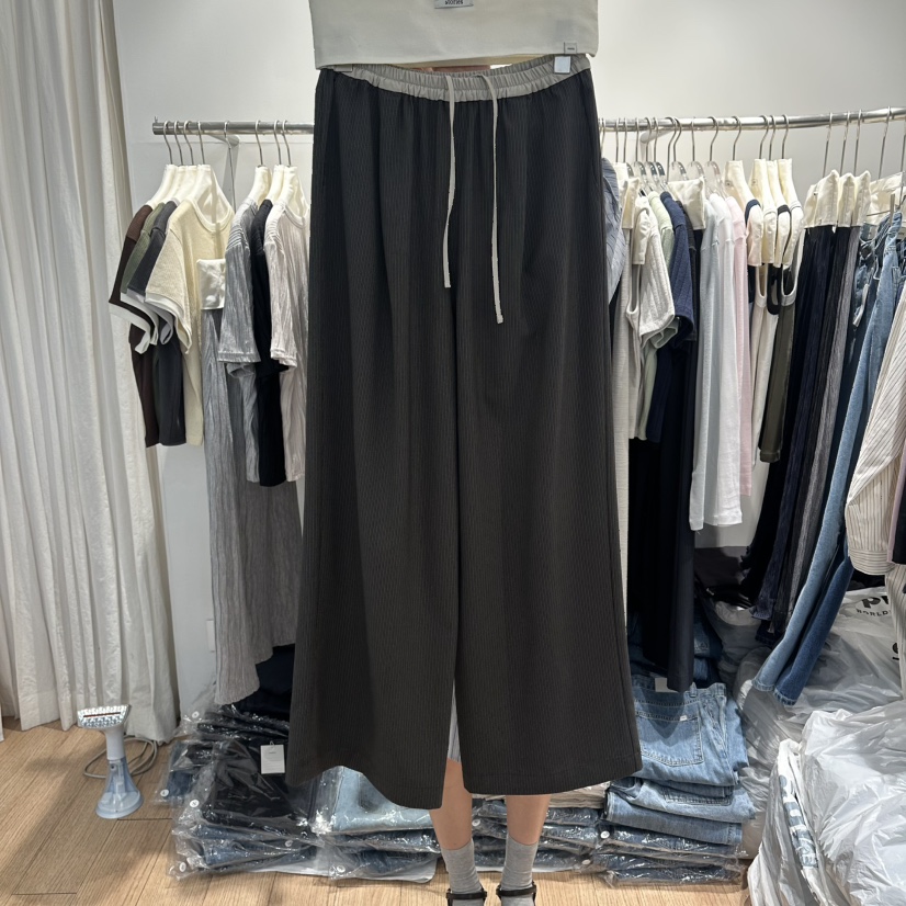 STORIES韓國東大門代購女裝新款熱賣推薦人氣休閑26春夏休閑褲STORIES休閑褲圖色2淺灰色