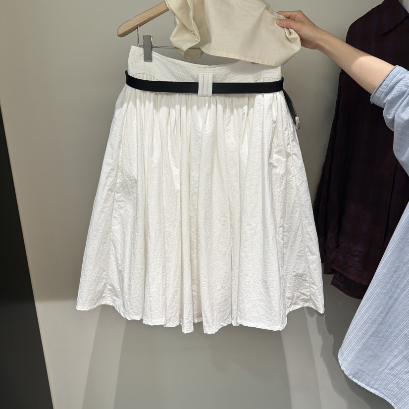 FRENCH DOOR韓國東大門代購女士新品職業半身裙中短裙含腰帶尼龍FRENCH DOOR半身裙/中短裙