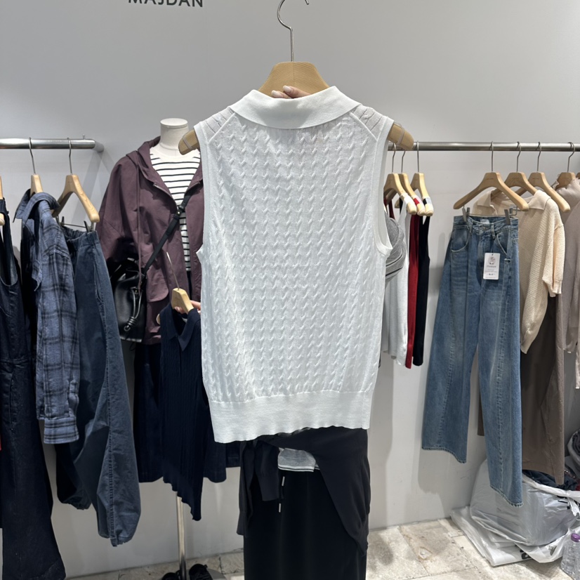 MAJDAN韓國直郵實拍女士新款人氣推薦休閑職業熱賣吊帶背心MAJDAN吊帶/背心