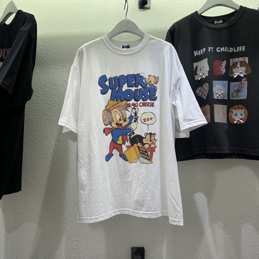 EVE韓國東大門代購女裝新款職業推薦人氣26春夏熱賣休閑T恤EVET恤圖色1