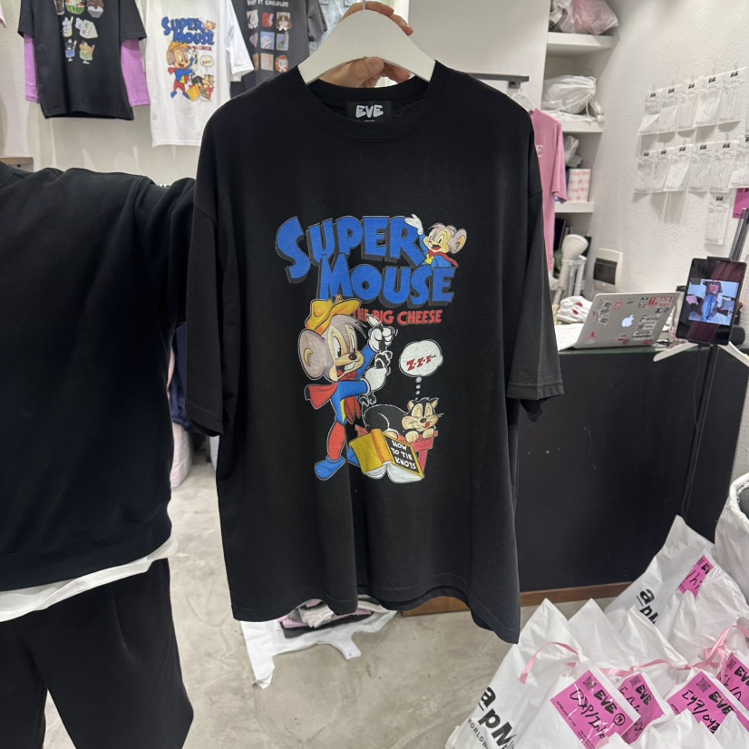 EVE韓國東大門代購女裝新款職業推薦人氣26春夏熱賣休閑T恤EVET恤圖色2