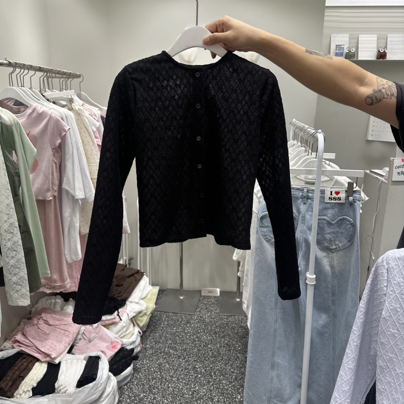 VINTAGE 888韓國東大門直郵女裝新款休閑推薦針織衫開衫VINTAGE888/TRIPLE EIGHT針織衫圖色3