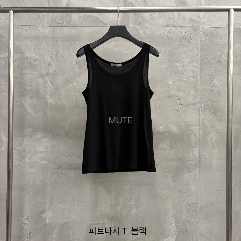 MUTE-P韓國直郵女士新款時尚推薦休閑人氣熱賣26春夏吊帶背心MUTE吊帶/背心圖色6黑色