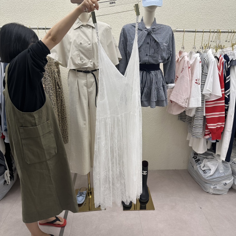 DRAWING韓國直郵女士新款人氣熱賣職業時尚休閑連衣裙蕾絲DRAWING連衣裙