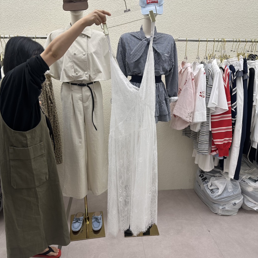 DRAWING韓國直郵女士新款人氣熱賣職業時尚休閑連衣裙蕾絲DRAWING連衣裙圖色1