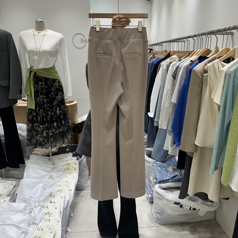 EN.U韓國東大門直郵女士新款休閑人氣26春夏休閑褲修身喇叭EN.U休閑褲