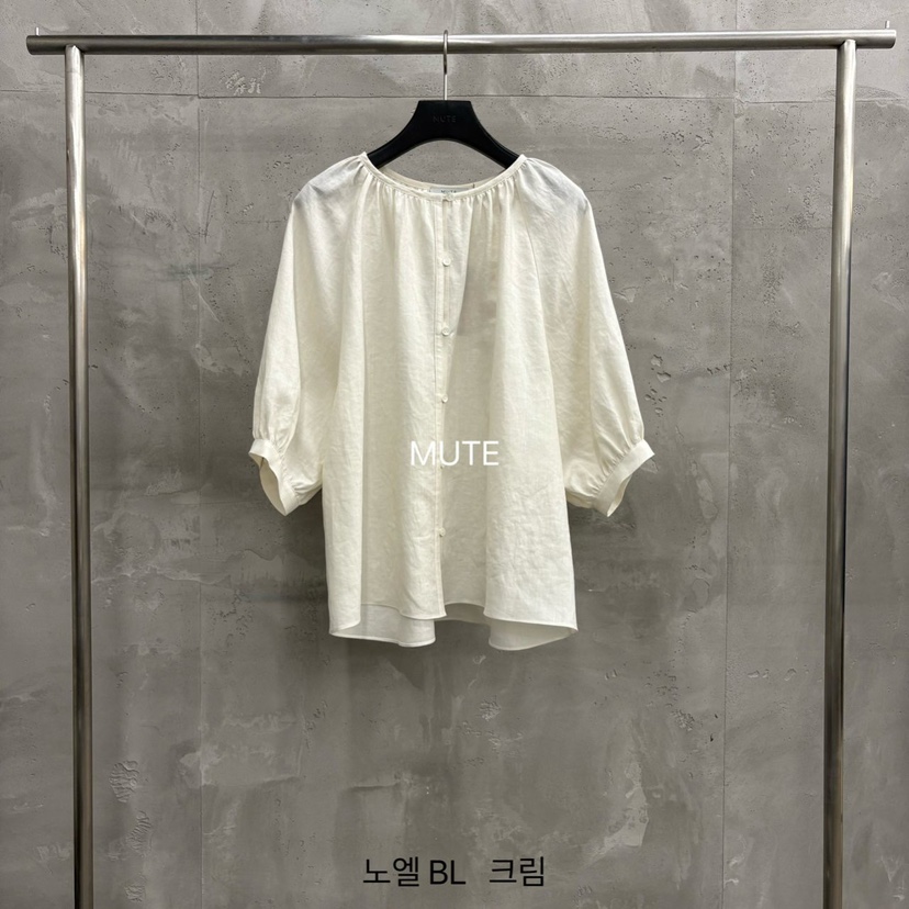 MUTE-P韓國代購女士新款時尚推薦26春夏熱賣休閑襯衫蕾絲衫MUTE襯衫/蕾絲衫圖色1