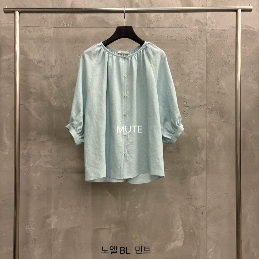 MUTE-P韓國代購女士新款時尚推薦26春夏熱賣休閑襯衫蕾絲衫MUTE襯衫/蕾絲衫圖色3