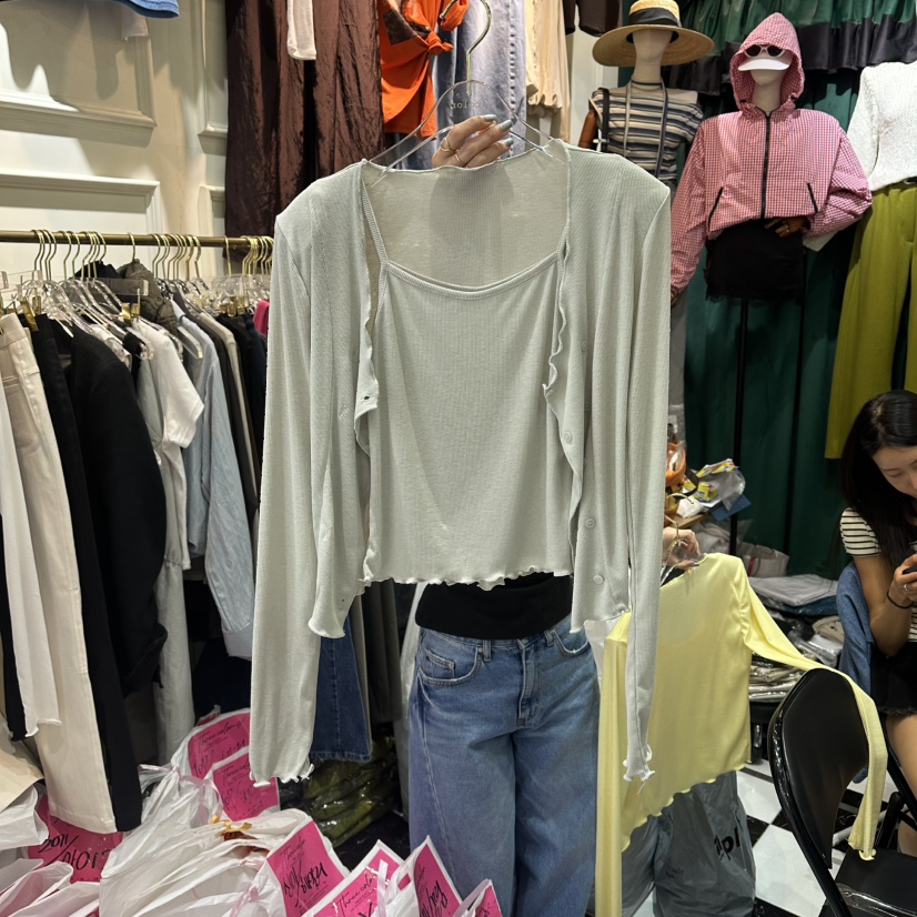 3COLOR韓國代購女裝新品休閑套裝兩件套Three color套裝圖色2