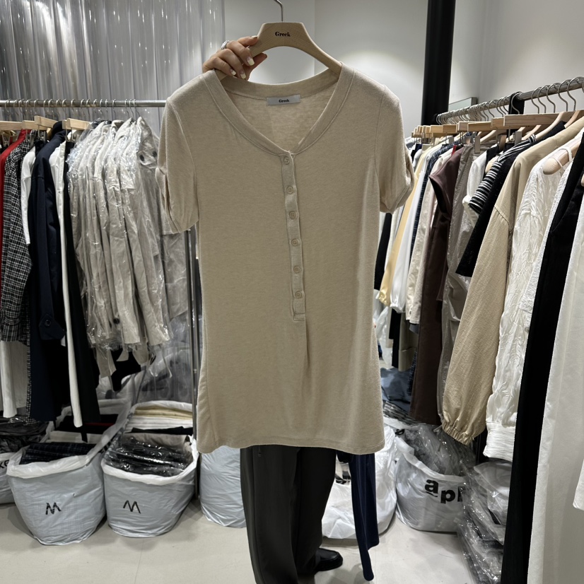 GREEK韓國東大門直郵女士新品職業熱賣時尚推薦針織衫紐扣GREEK針織衫圖色2
