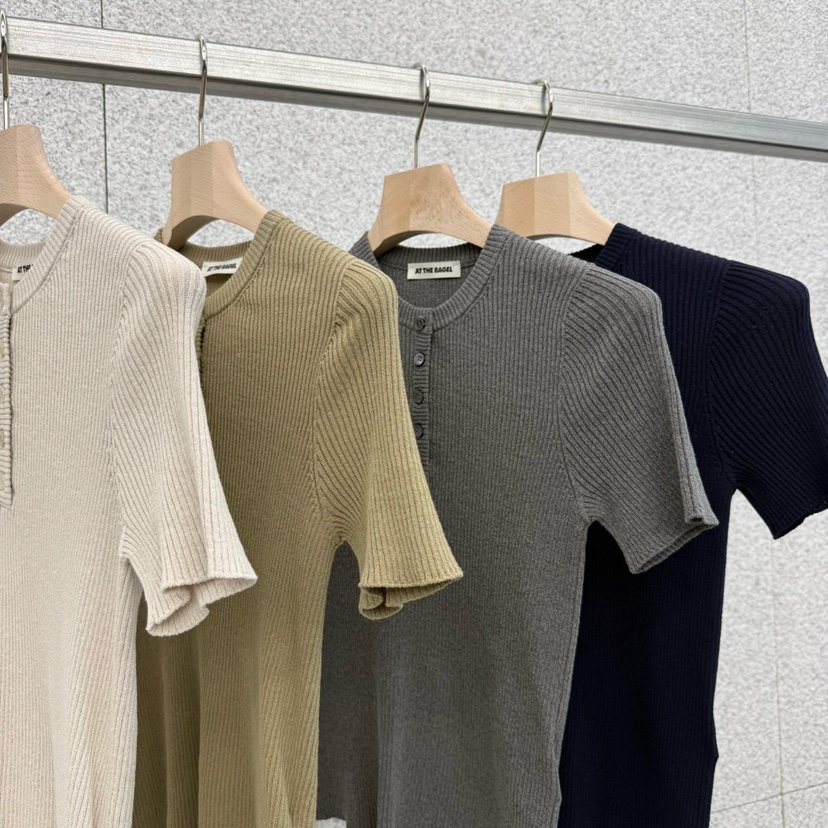 AT THE BAGEL韓國東大門直郵女士新品職業時尚26春夏針織衫AT THE BAGEL針織衫